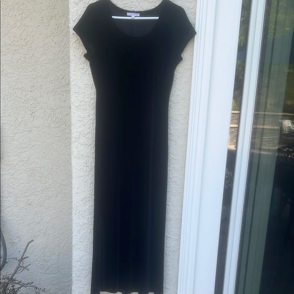 Karen Kane Dresses & Skirts - Karen Kane Vintage 90's Black Velvet Short Sleeve Long Cocktail Dress Women's S